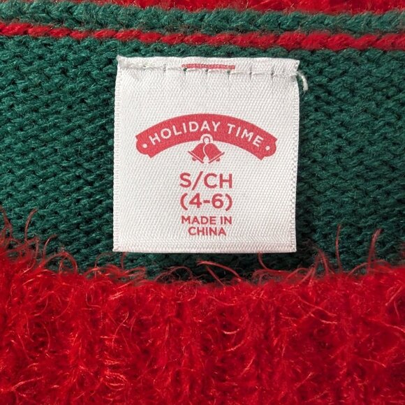 Ugly Christmas Sweater "Treat Your Elf" Size S With Festive Design & Sequins - Picture 5 of 7